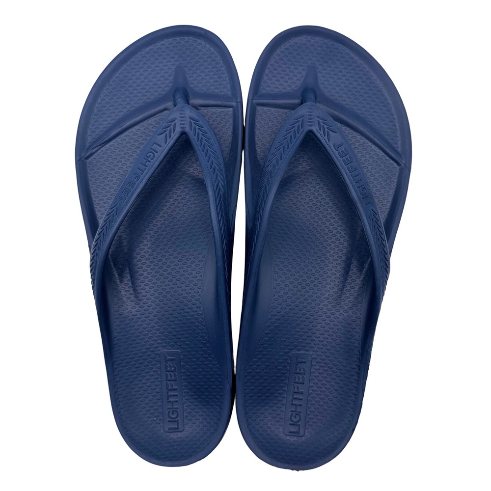 Lightfeet Arch Support Flip Flops Sandals Women 9 / Men 8 Blue Minimalist